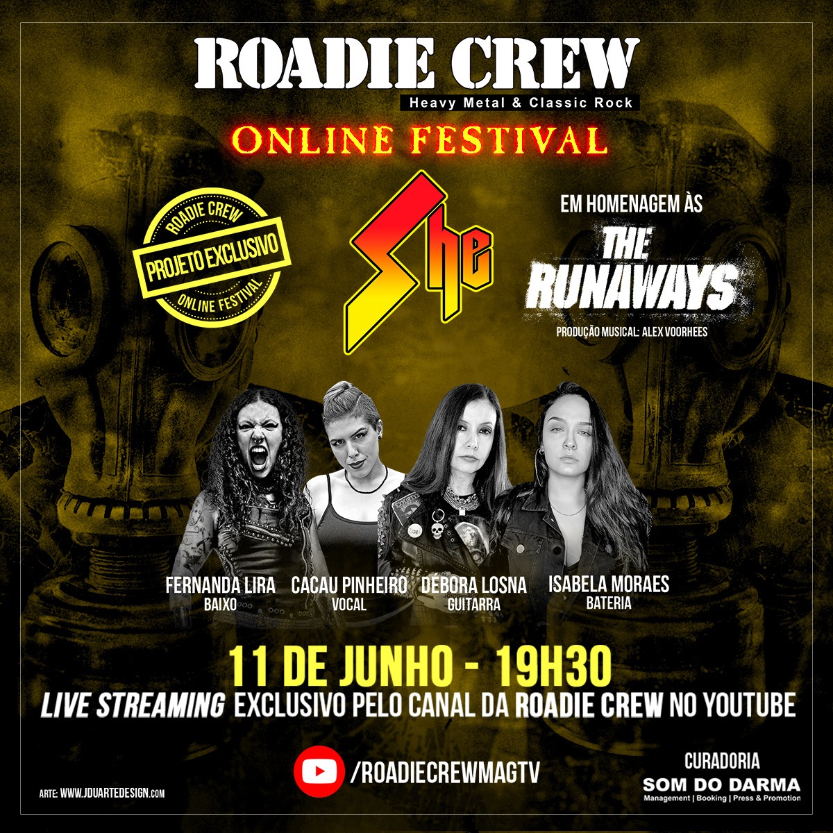 Projeto exclusivo do “Roadie Crew – Online Festival”, She é o grito da mulher headbanger
