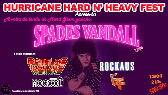 Insanity Records | Hurricane Hard N Heavy Fest marca o retorno de Spades Vandall aos palcos Insanity Records | Hurricane Hard N Heavy Fest marca o retorno de Spades Vandall aos palcos