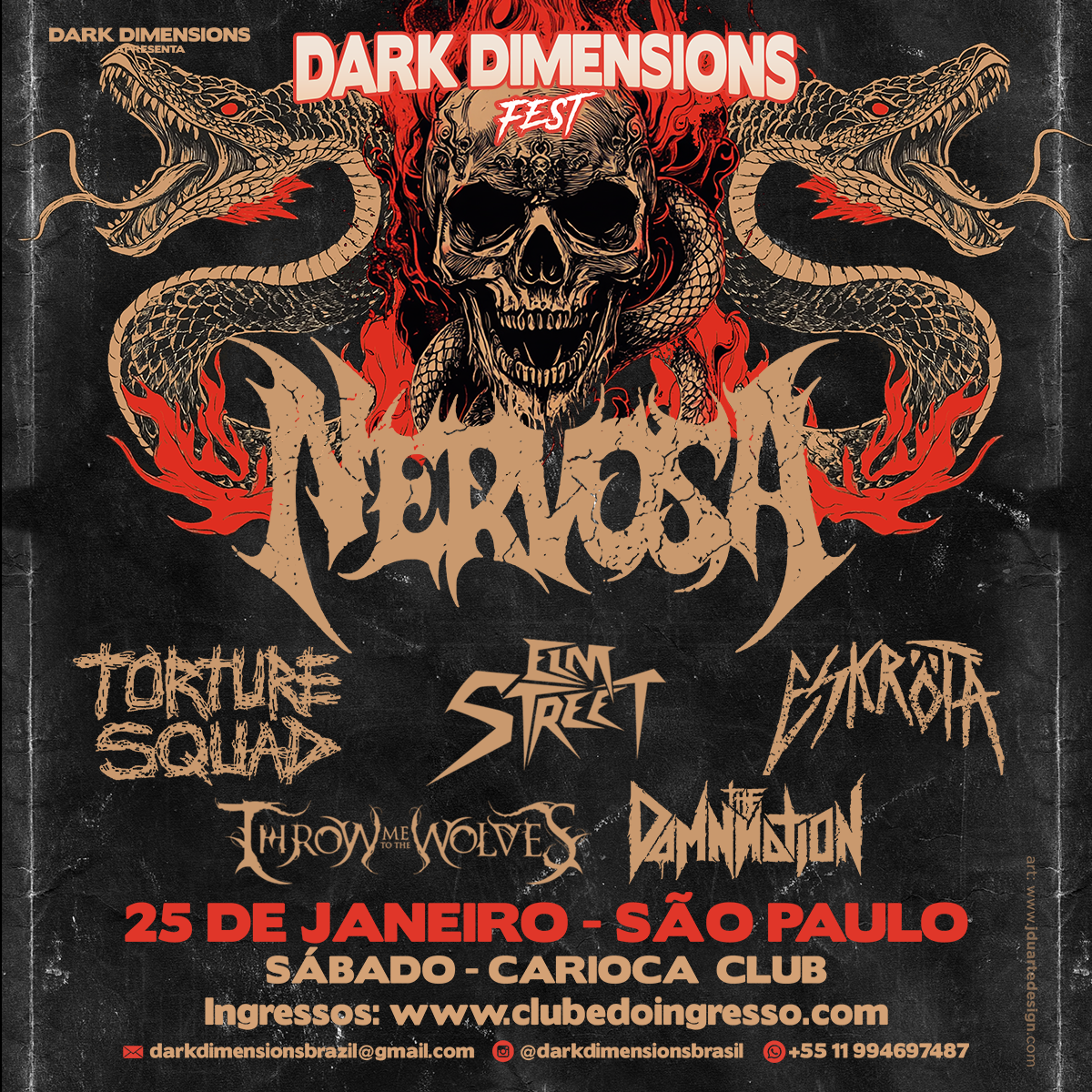 Insanity Records | 1º Dark Dimensions Fest acontece dia 25 de janeiro em São Paulo