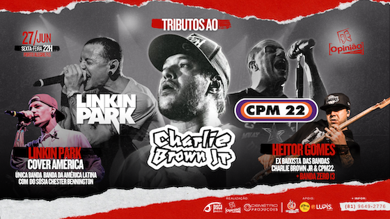 Insanity Records | Opinião apresenta Tributo ao Charlie Brown Jr. & CPM 22 e Linkin Park Cover América Insanity Records | Opinião apresenta Tributo ao Charlie Brown Jr. & CPM 22 e Linkin Park Cover América