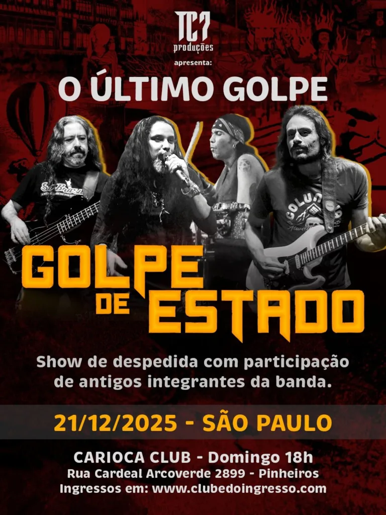 Insanity Records | Golpe de Estado: Após 40 anos banda encerra as atividades com últimos shows até dezembro