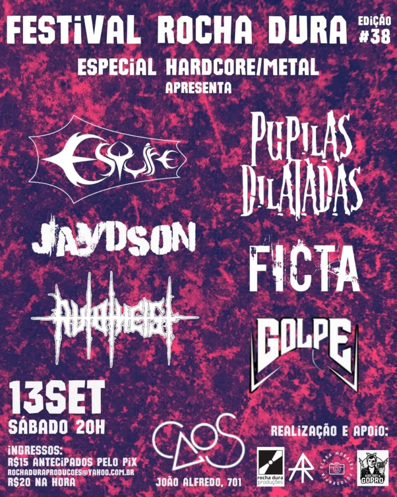 Insanity Records | 38º Festival Rocha Dura reúne seis bandas de Hardcore e Metal em Porto Alegre Insanity Records | 38º Festival Rocha Dura reúne seis bandas de Hardcore e Metal em Porto Alegre