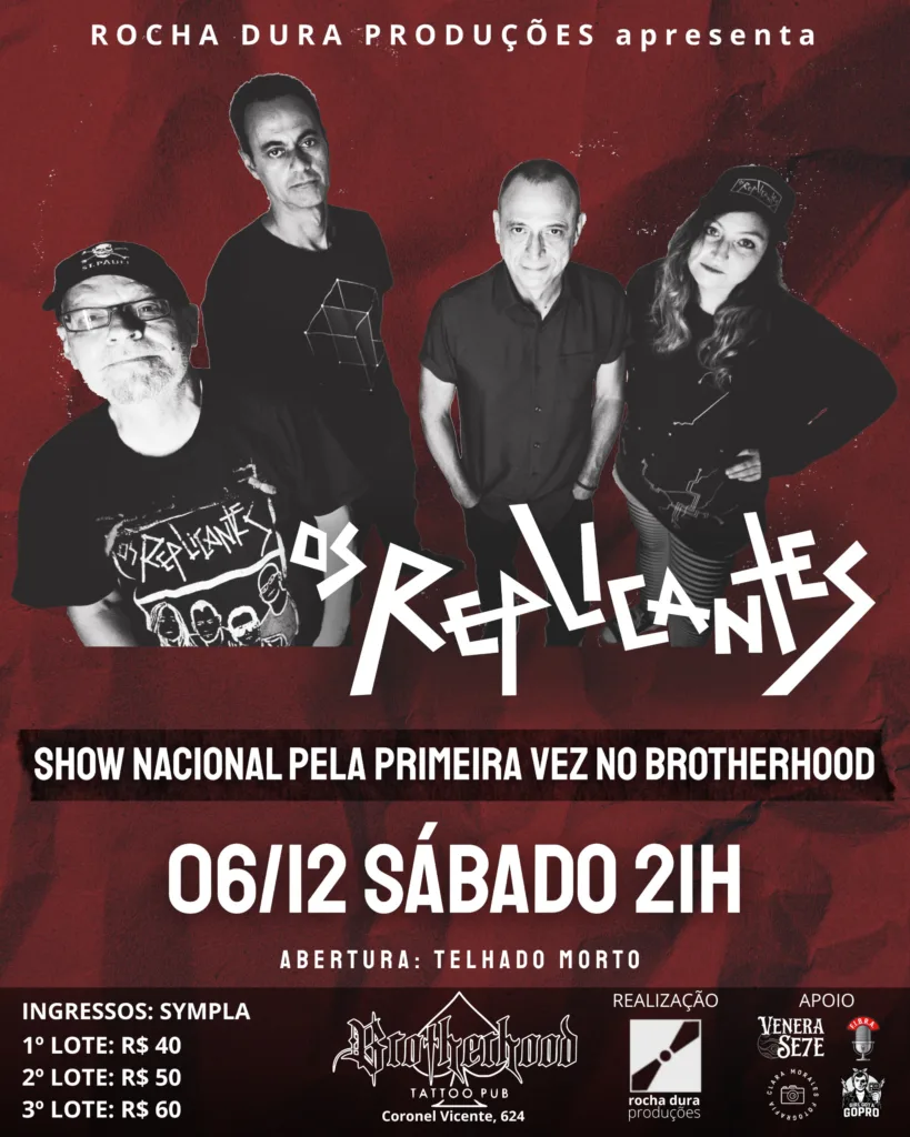 Insanity Records | Os Replicantes fazem show no Brotherhood Tattoo Pub em Canoas