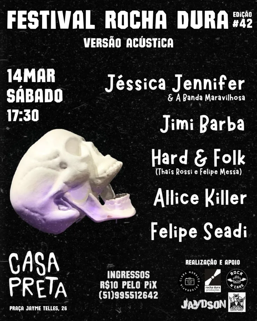 Insanity Records | 42º Festival Rocha Dura estreia edição acústica com cinco artistas em Porto Alegre